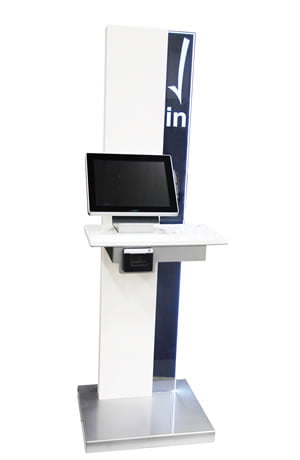 Patient registration and check-in kiosk at Collins Vision Patient registration and check-in kiosk at Collins Vision